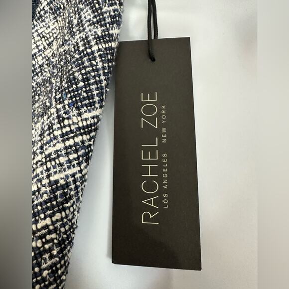NWT Rachel Zoe Navy Tweed Fringe Jacket Size XS - Picture 6 of 8